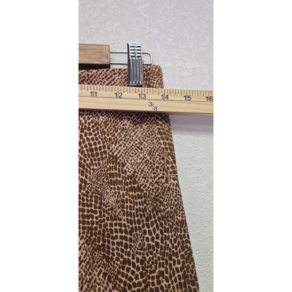 NWT A New Day Brown Snake Print A-Line Skirt Womens M - Picture 4 of 7
